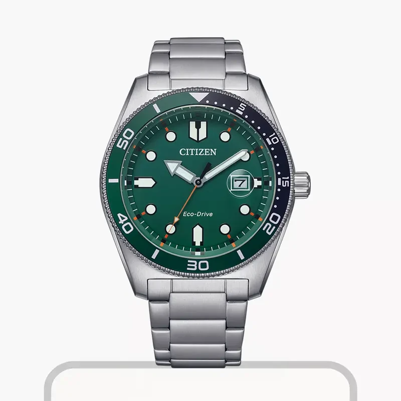 Citizen Marine Eco-Drive Emerald Green Dial Men's Watch | AW1768-80X